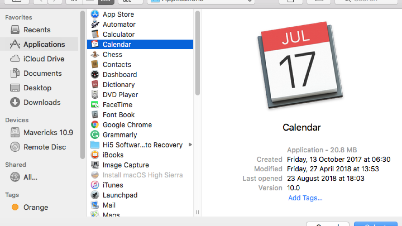 google calendar for mac drop down